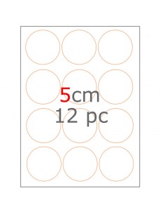 Edible meringue print round 5cm 12 pcs / sheet with your... 2