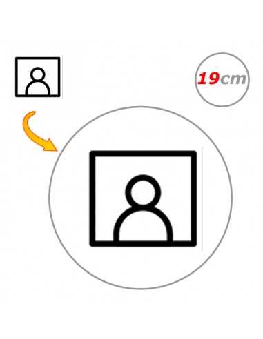 Custom Edible print on chocolate transfer sheets 19 cm round 05656