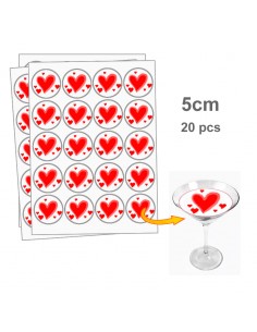 Edible photo - logo printing for cocktails - drinks 5 cm round (20 pieces / sheet) 05753