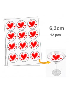 Edible photo - logo printing for cocktails - drinks 6.3 cm round (12 pieces / sheet) 05754
