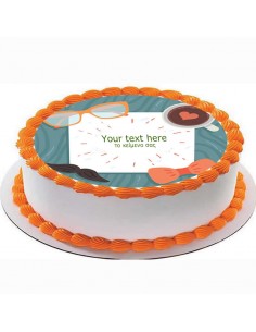 Φύλλο ζαχαρόπαστας 6475 με θέμα Γιορτή του πατέρα για τούρτες - μπισκότα - cupcake