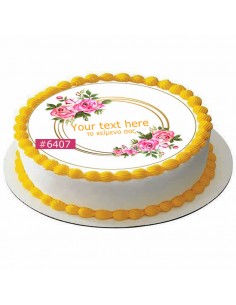 Edible sheet for wedding 6407 for cake cupcake cookies