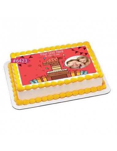 1st birthday Βρώσιμο φύλλο 6423 για τούρτα  μπισκότα cupcake