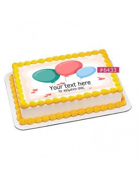 Edible sheet 6433 for cake cupcake cookies