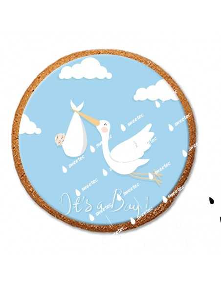 Ιts a boy edible icing sheet 6485 for cake cupcake cookies stork