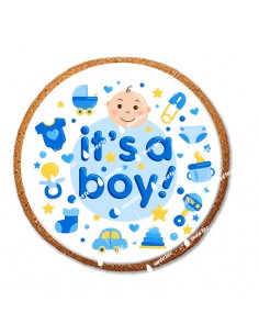 Its a boy βρώσιμο φύλλο ζαχαρόπαστας 6486 για τούρτα  μπισκότα cupcake