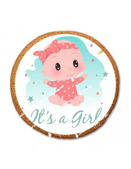 Ιt s a girl edible icing sheet 6495 for cake cupcake cookies baby