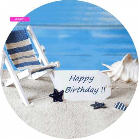 Happy Birthday Edible sheet in various dimensions 04833