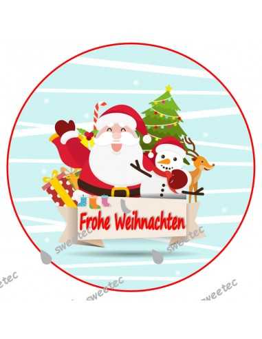 Icing Sheet Santa Claus snowman presents...