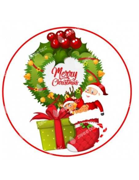 Icing Sheet Santa Claus Christmas 6008
