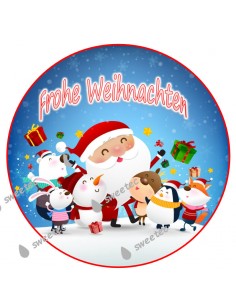 Santa Claus Icing Sheet Christmas 6004 2