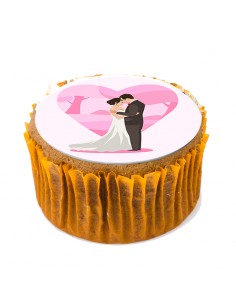 Edible sheet for wedding 6410 for cake cupcake cookies