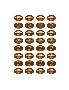 Christmas image transfer sheet in chocolate oval 6067 2