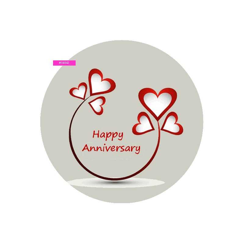 Happy Anniversary edible icing  sheet 04842