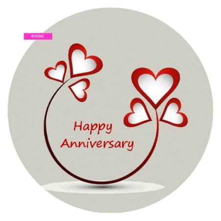 Happy Anniversary edible icing  sheet 04842