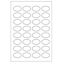 Custom edible print on chocolate transfer sheet  oval 4 x 2.5 cm (32 pieces / sheet) 05660 2