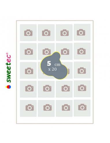 Design now online your own Custom edible print for square cookies on Wafer and Icing sheets
