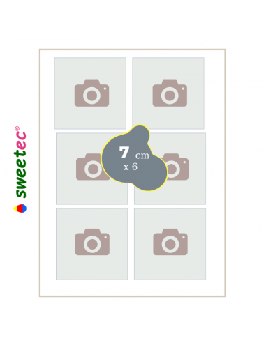 Design now online your own Custom edible print for square cookies on Wafer and Icing sheets