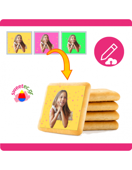 Upload Different Images on Same Icing Sheet & Design Online for Square Cookies Your Personalised Custom Topper Edible print
