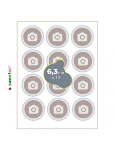Upload Different images on the same sheet & design now online your own round Custom Edible photo - logo for cocktails - drinks 2