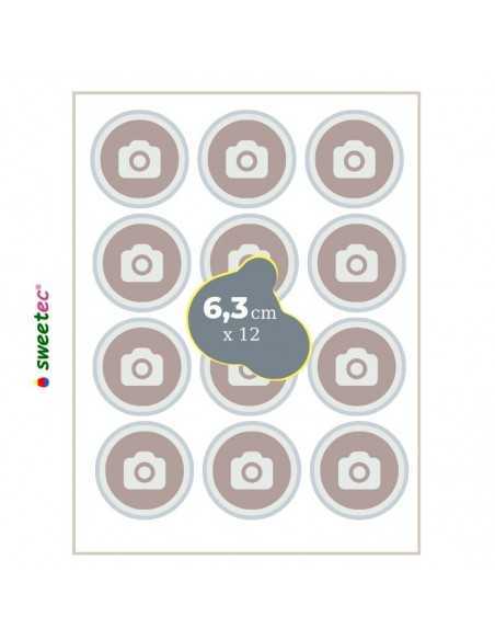 Upload Different images on the same sheet & design now online your own round Custom Edible photo - logo for cocktails - drinks