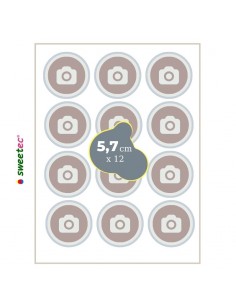 Personalised cupcake birthday topper Round with custom edible photo print for sweets decorations icing gluten free sugar sheets 2