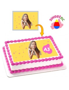 Personalized A3 custom cake birthday topper print with edible photo for sweets decorations paper icing gluten free sugar sheets