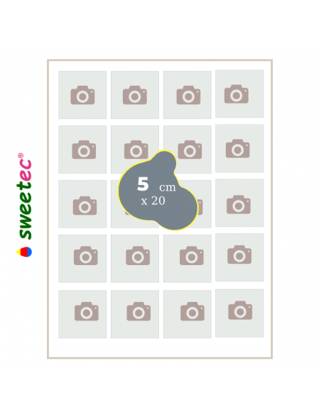 Personalised square cookies birthday topper with custom edible photo print for sweets decorations icing gluten free sugar sheets