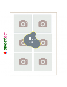 Personalised square cookies birthday topper with custom edible photo print for sweets decorations icing gluten free sugar sheets 2