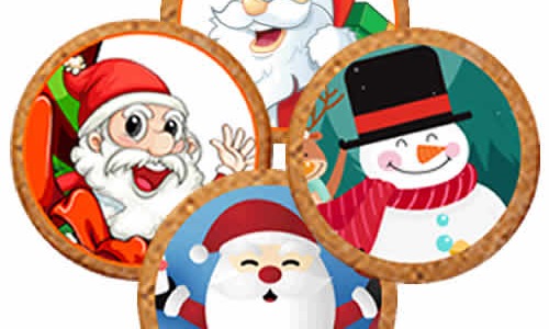 Christmas edible sheets and waffle for cupcake, cookies etc.